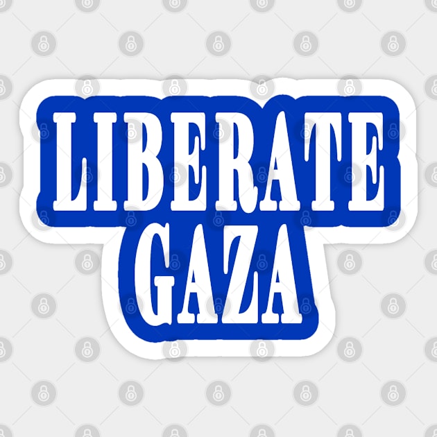 LIBERATE GAZA - White - Back Sticker by SubversiveWare